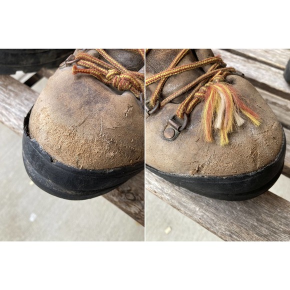 Size fits 10 Vintage Hiking Mountaineering Leather Boots - Picture 3 of 5